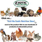 Exotic Nutrition fleece pouch hanging inside a small animal habitat cage