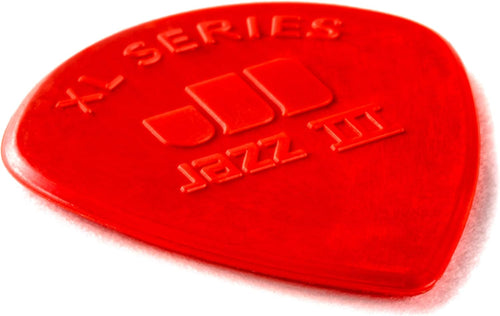 Authentic Jim Dunlop red nylon 1.38mm plectrums in 24 count packaging