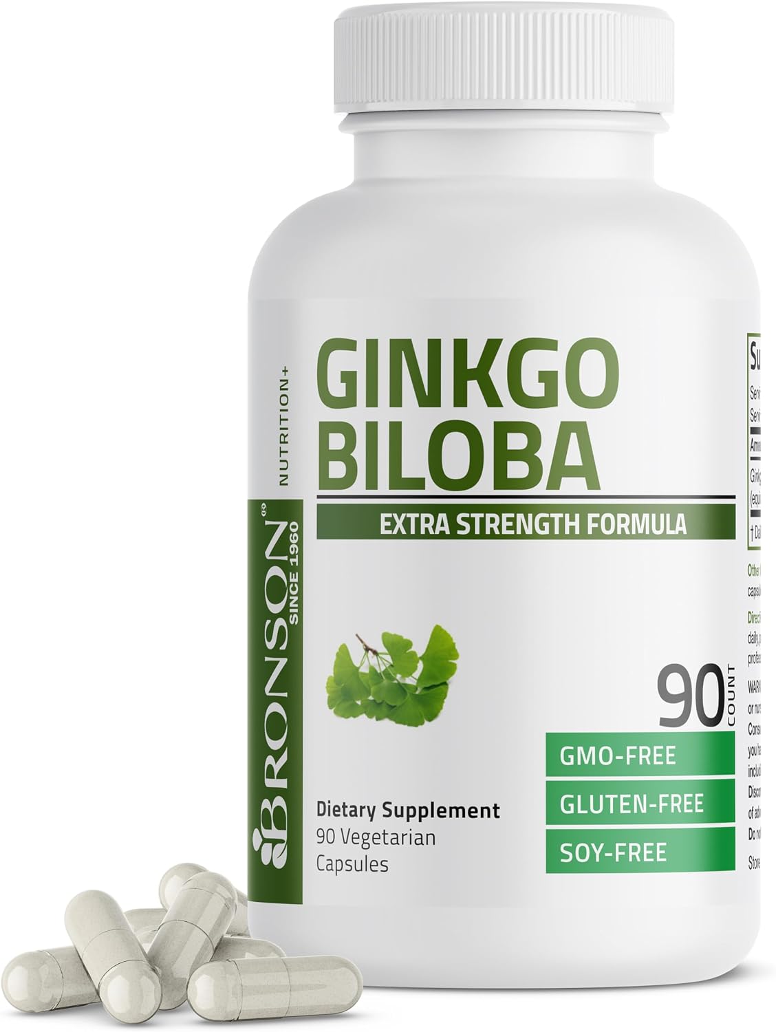 Bronson Ginkgo Biloba Extra Strength Brain & Memory Support 120 Capsules - Image 11