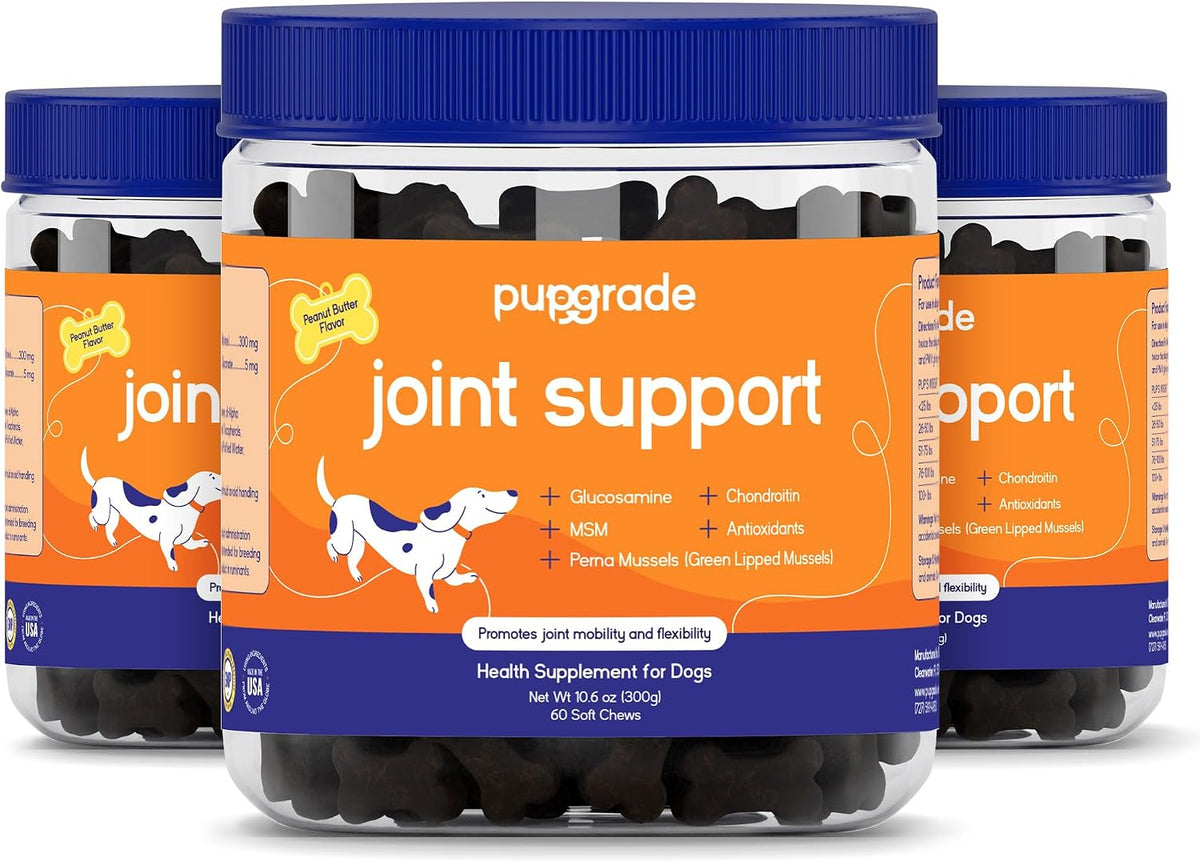 PupGrade canine daily hip and joint health supplement chew close up view