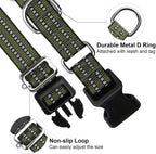 Close up view of the Joyeeiioo dog collar quick release buckle