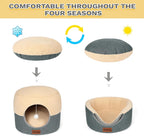 KISIMUY two in one small dog bed showing the non slip rubber base padding for floor stability