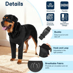Barkless long sleeve dog shirt to stop licking side view alternative pet cone.