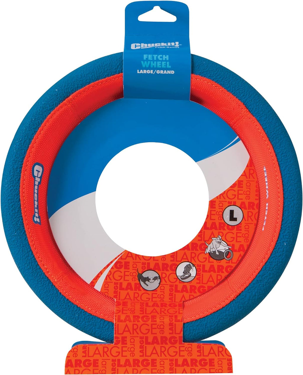 Durable rubber and nylon texture of the Chuckit! Fetch Wheel