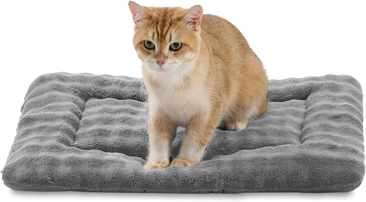 Pet Bed Mat Crate Pad for Cats Small Dogs, Washable Soft Pet Sleeping Mat Kennel Pad with 3D Bubble Pattern, Dusty Purple, 24"x 18" - Image 9