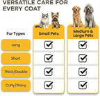 One click button mechanism on the Pawradise cat grooming brush