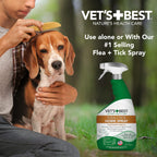 Top view of Vet's Best eco-friendly bamboo flea comb