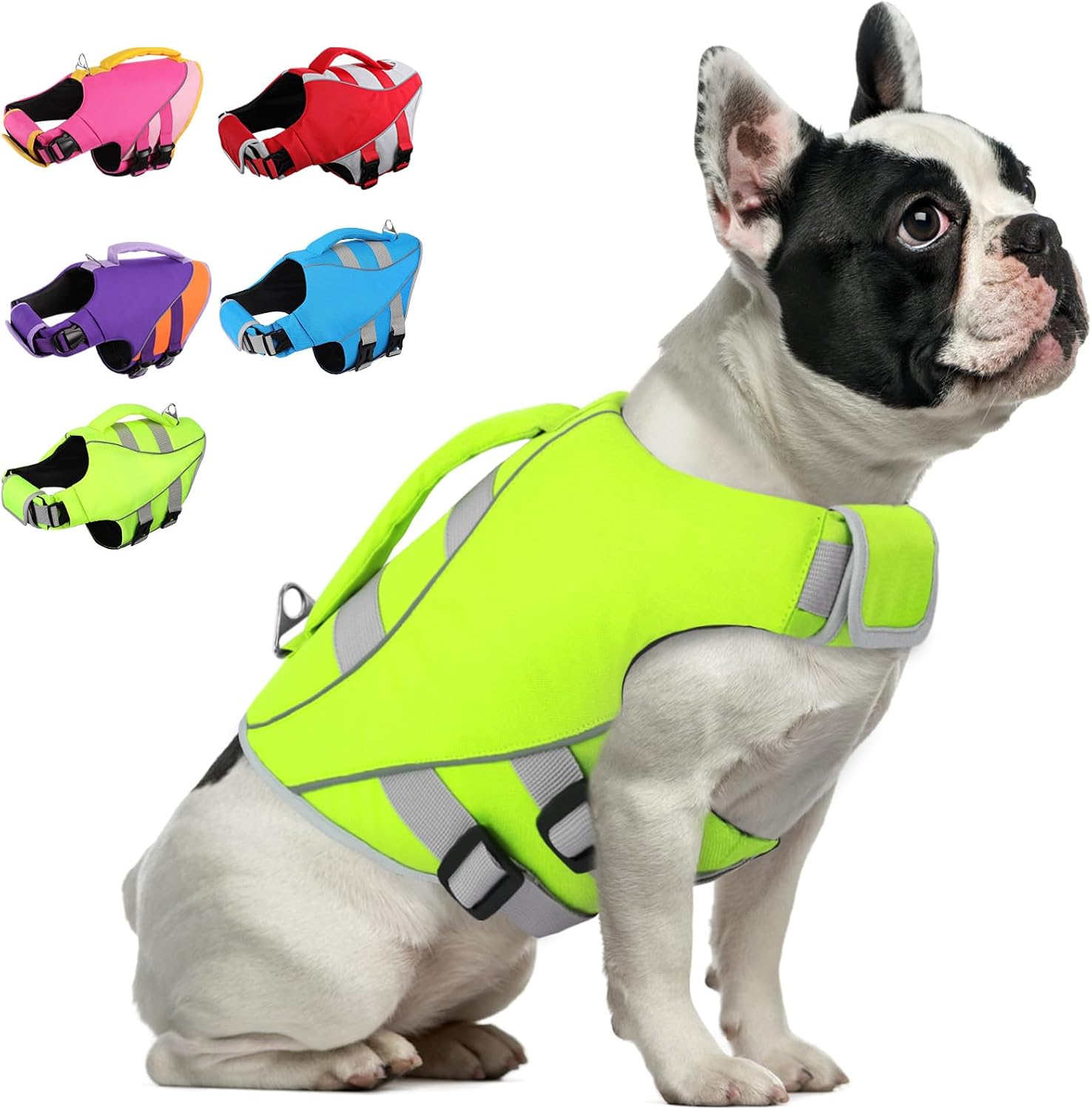 Queenmore Large Dog Life Jacket, Dog Life Vest for Swimming Boating, Puppy Life Jackets for Small Dogs, Ripstop Pet Life Vests with Rescue Handle Leash Hole, Safety Water Floating Vest, Hi-Vis Orange - Image 13