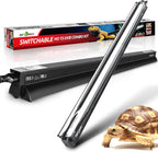 Repti Zoo Switchable T5 UVB Reptile Light Combo Kit front view of the premium terrarium hood fixture.