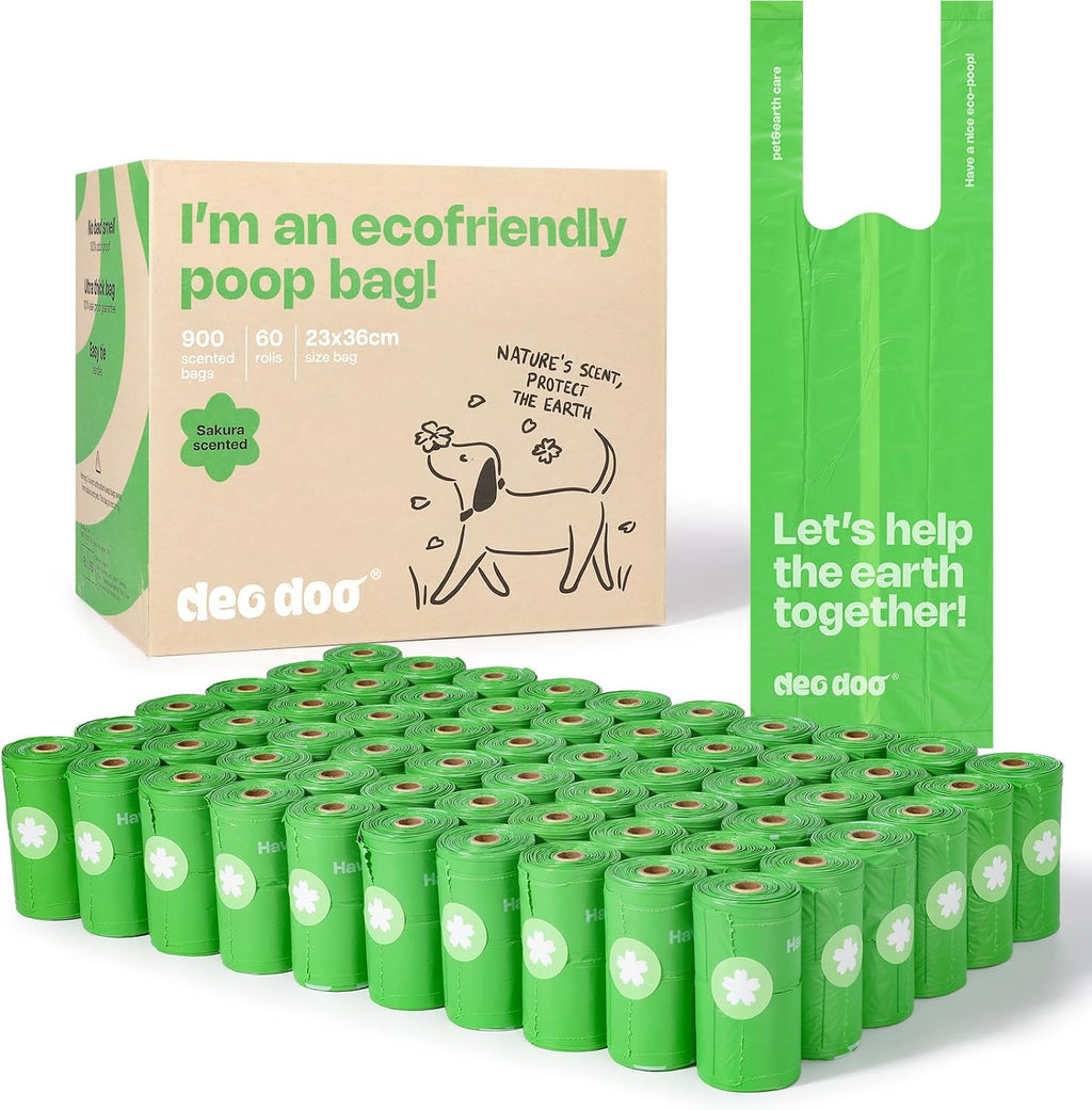 Heavy duty easy tie handle pet clean up bags