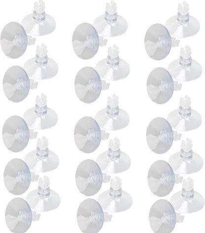 SLSON aquarium suction cup clips front view showing transparent design.