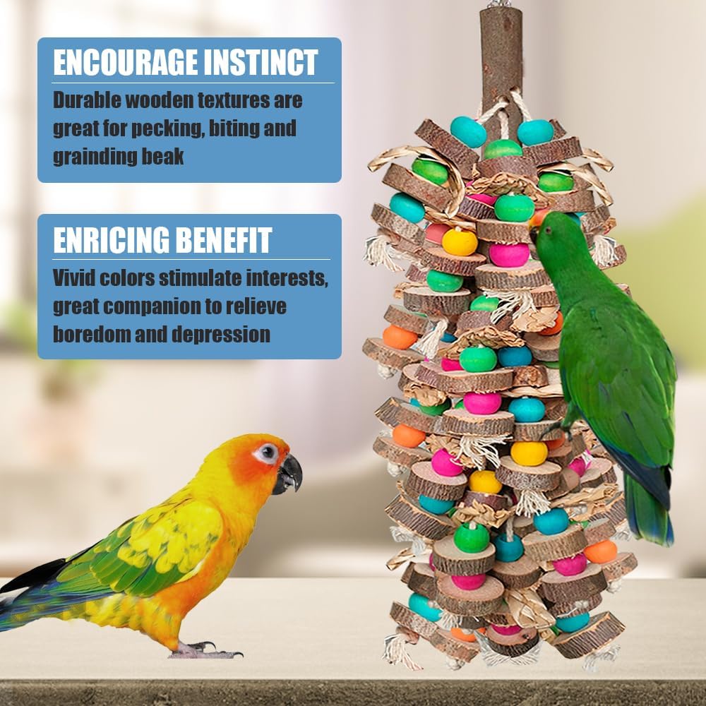 Sturdy top hook mechanism of the WQY GroceryShop bird toy for easy installation