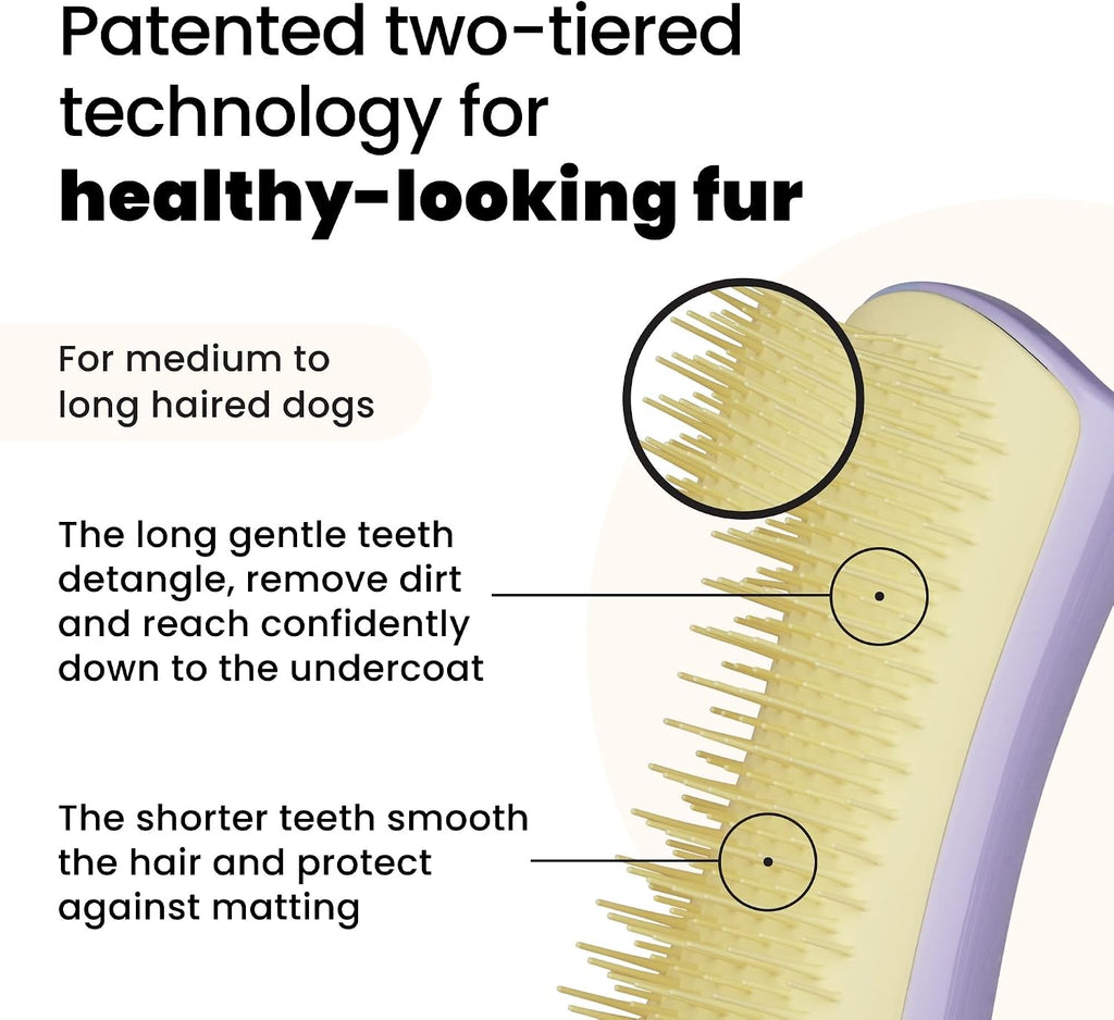 Pet Teezer professional dog bath brush for wet or dry fur