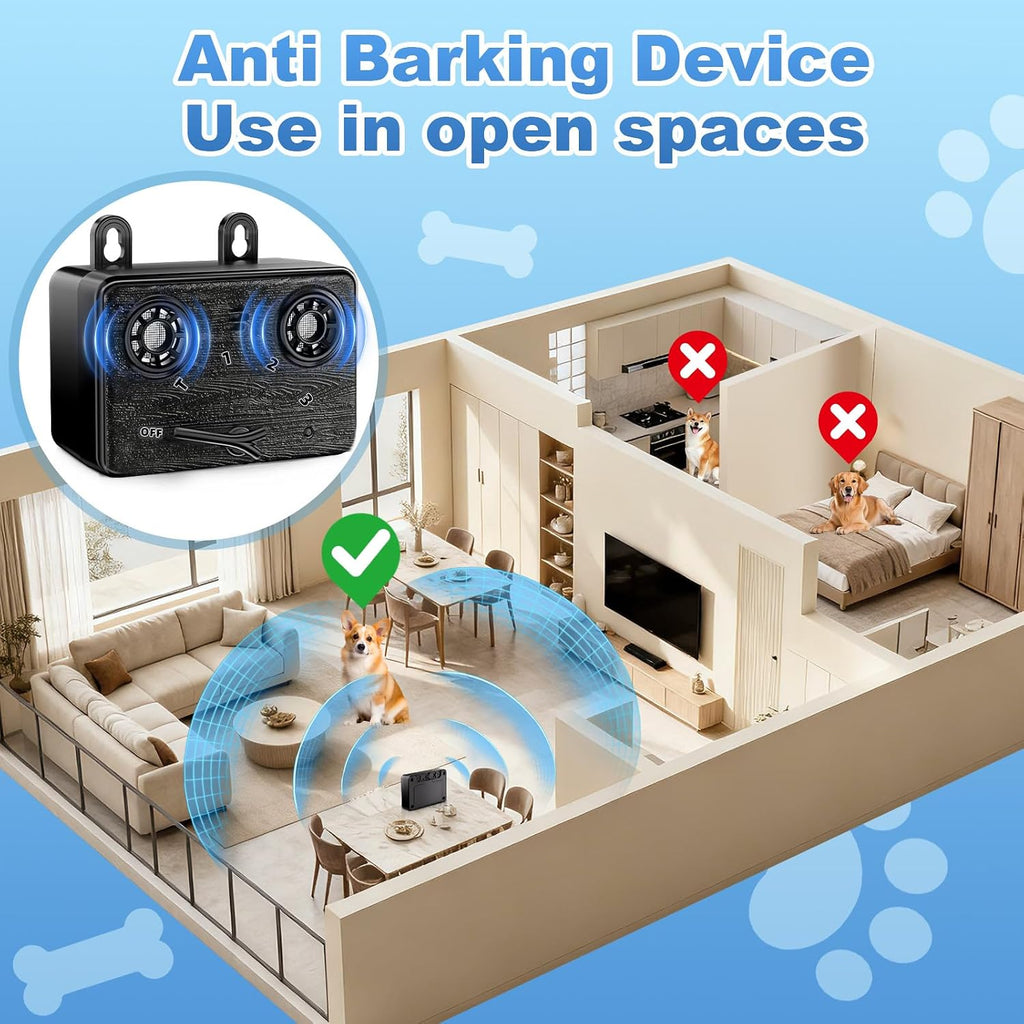 Wall mount detail for dog barking control unit