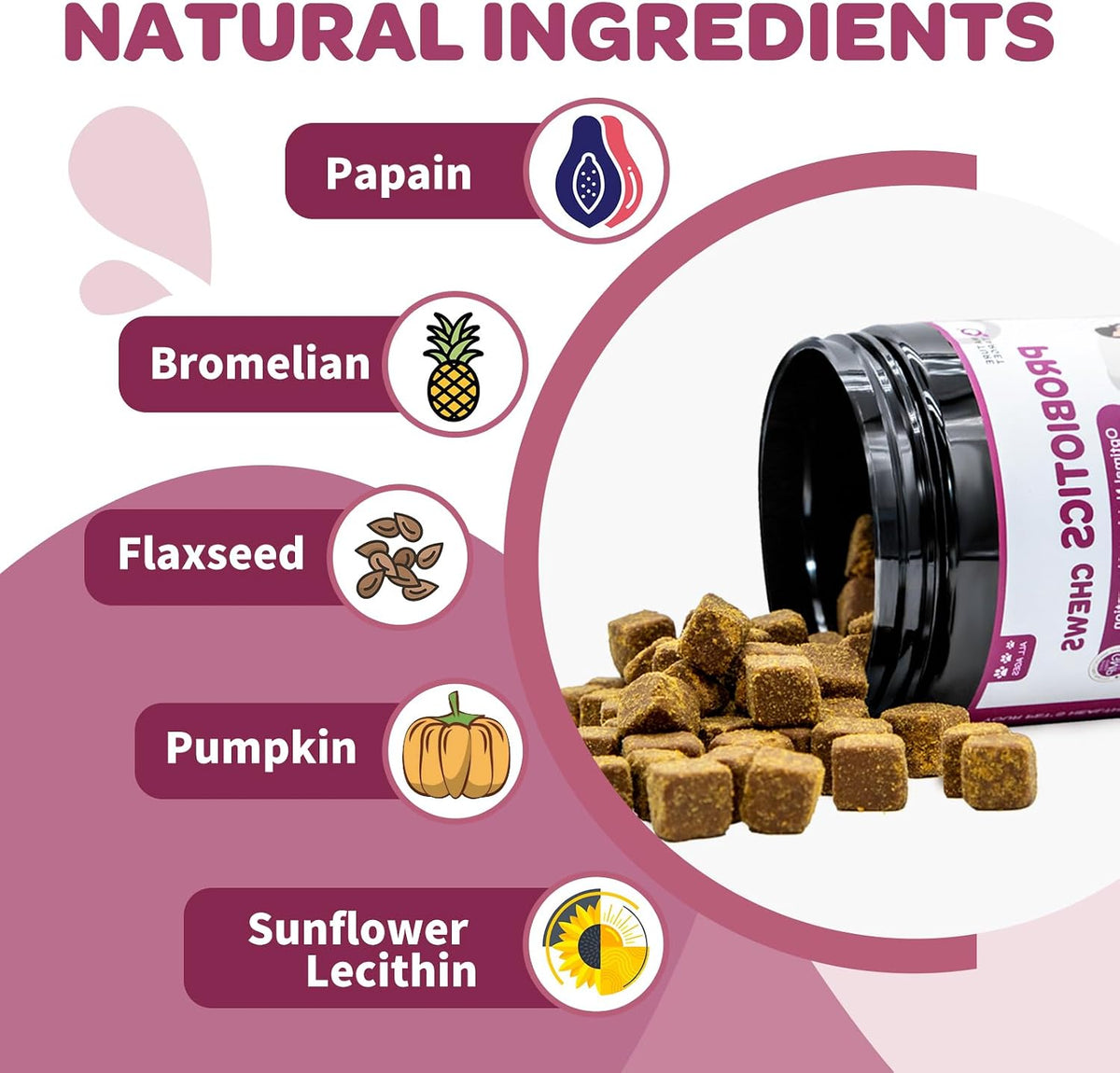 Nature Target immune support and digestive chewable tablets for all breeds