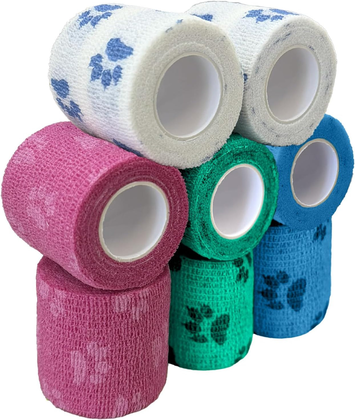2 Inch Self Adhesive Bandage Vet, First Aid for Dogs Cats Horses, Great for Paws, Legs & Tails, Individually Wrapped, 8 Rolls, Daybreak Paw - Image 11