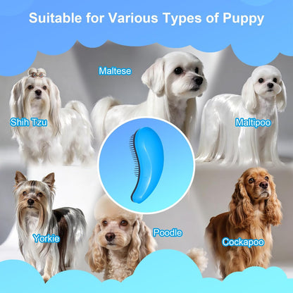 Maeelou wet and dry detangling brush for small toy dog breeds.