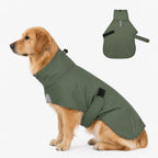 PU Dog Raincoat, Non-Toxic & Odorless Waterproof Vest, Adjustable High Neck and Hook & Loop Belly Closure for Rainy Potty Breaks & Wet Weather Outdoor Walks (Olive Green, Small) - Image 11