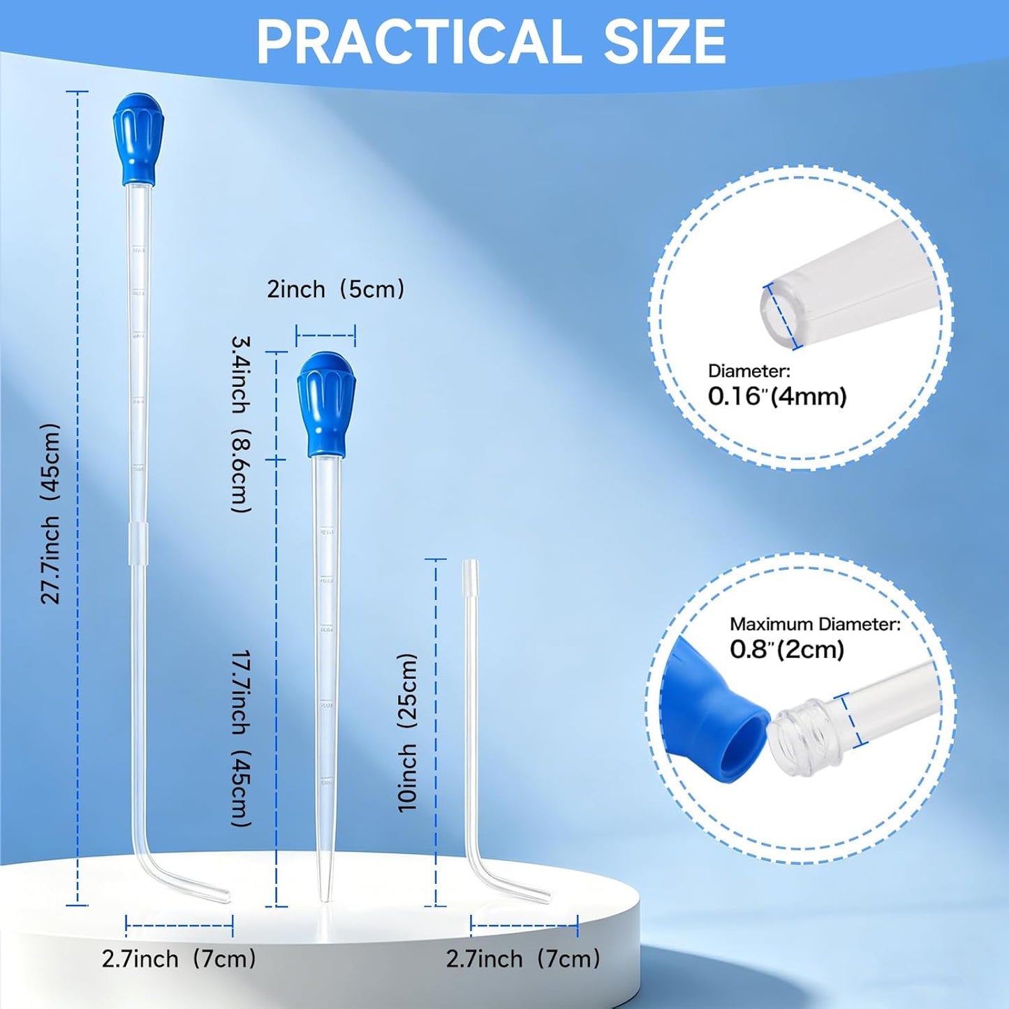 Depeew manual aquarium debris remover tool disassembled for easy hand washing