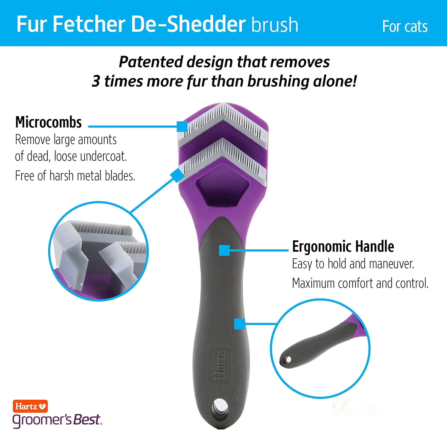 Hartz Groomer's Best Fur Fetcher in black and purple