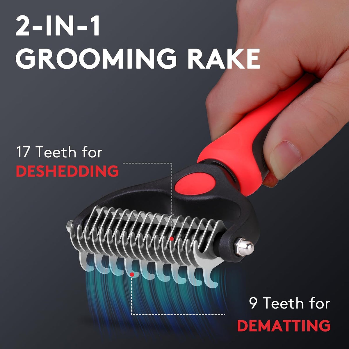 Tpotato pet grooming tool double-sided rake blades