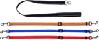 Reflective stitching detail on the MoSANY 3-in-1 dog leash illuminated for night safety.