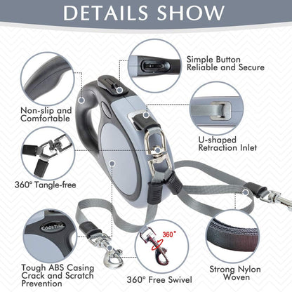 Kooltail dual dog leash brake and lock buttons