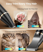 Quiet pet hair trimmer with compact zero point thirty-five inch blade