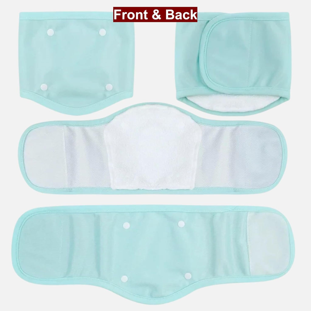 Waterproof backing details of the KUTKUT premium male pet diaper