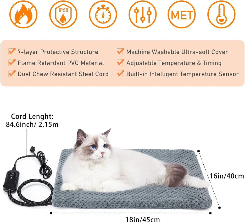 Safe seven layer protective structure electric bed for puppies
