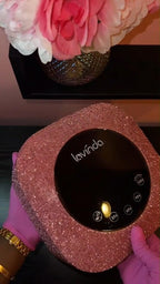 Close-up of Lavinda nail lamp touch screen timer buttons