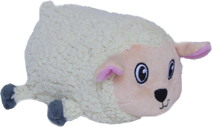 Close up view of the durable fabric and rounded construction of the small pig plush.