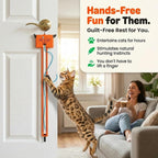 Moody Pet automated cat toy hanging on standard doorknob