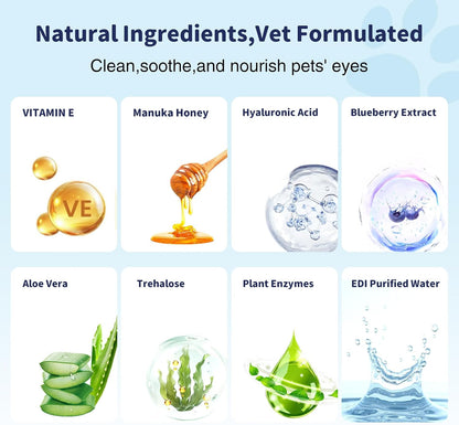 Pre-moistened unscented pet grooming wipes being used to clean dog face wrinkles.