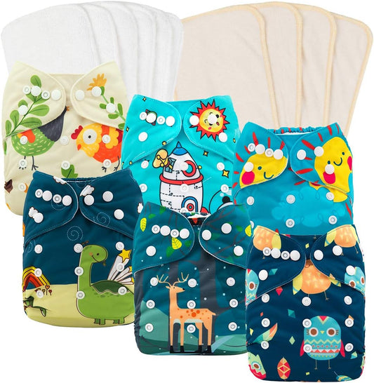 Babygoal reusable cloth diapers set with inserts front view
