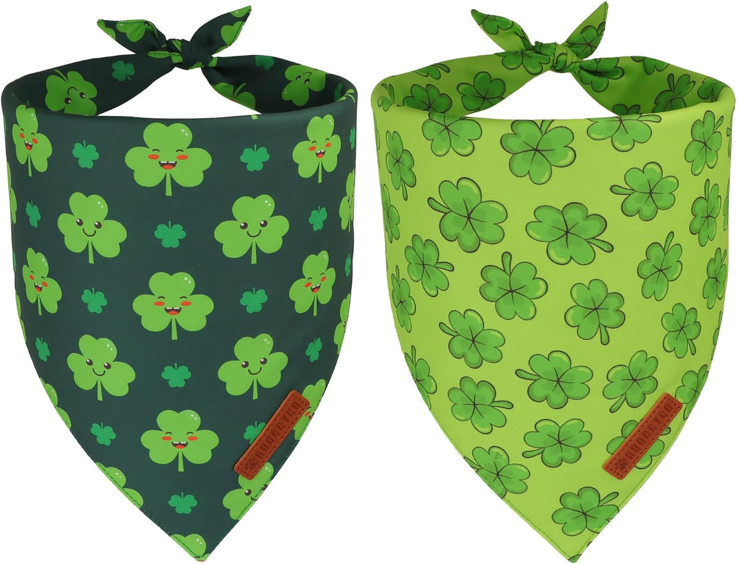 Two Adoggygo dog bandanas folded for storage