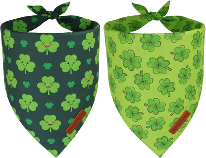 Two Adoggygo dog bandanas folded for storage
