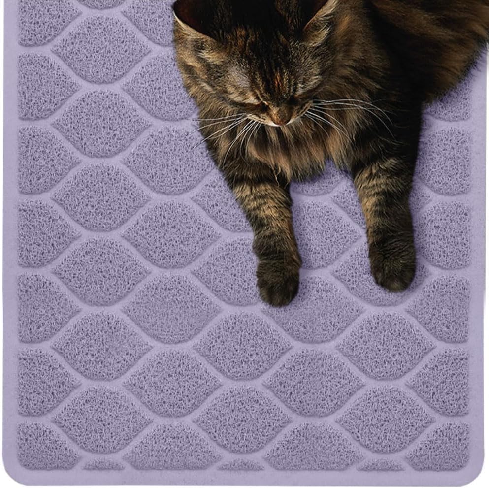 MIGHTY MONKEY Waterproof BPA Free Cat Litter Box Trapping Mat, Easy Clean Floors, Textured Backing, Soft on Sensitive Kitty Paws, Cats Accessories, Less Waste, Stays in Place, 35x23, Slate Gray - Image 13