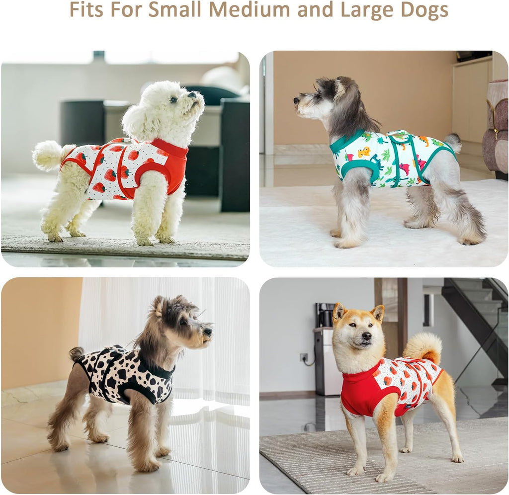 V.PET.B.R medical onesie for small medium and large dogs showing full body coverage