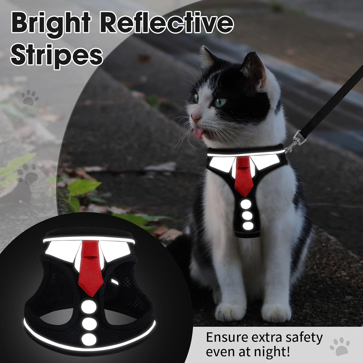 Breathable soft air mesh pet harness for cats puppies and bunnies