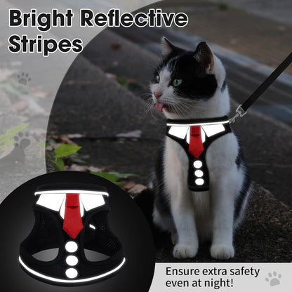 Breathable soft air mesh pet harness for cats puppies and bunnies
