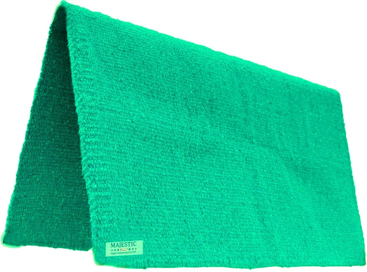 Heavyweight 3.7 pounds Majestic Ally turquoise acrylic saddle pad for horse comfort