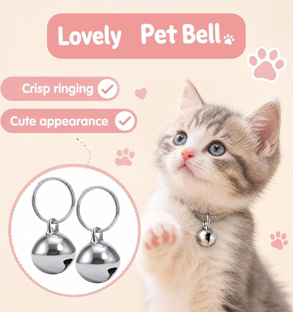 Thrymme anti lost pet tracking bells showing the durable metal alloy split ring construction