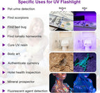 COSOOS 395nm blacklight tool checking official documents and currency for authenticity marks.