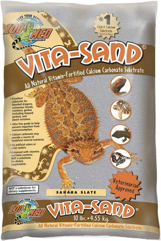 Zoo Med Vita Sand 10 Pounds Sahara Slate bag front view