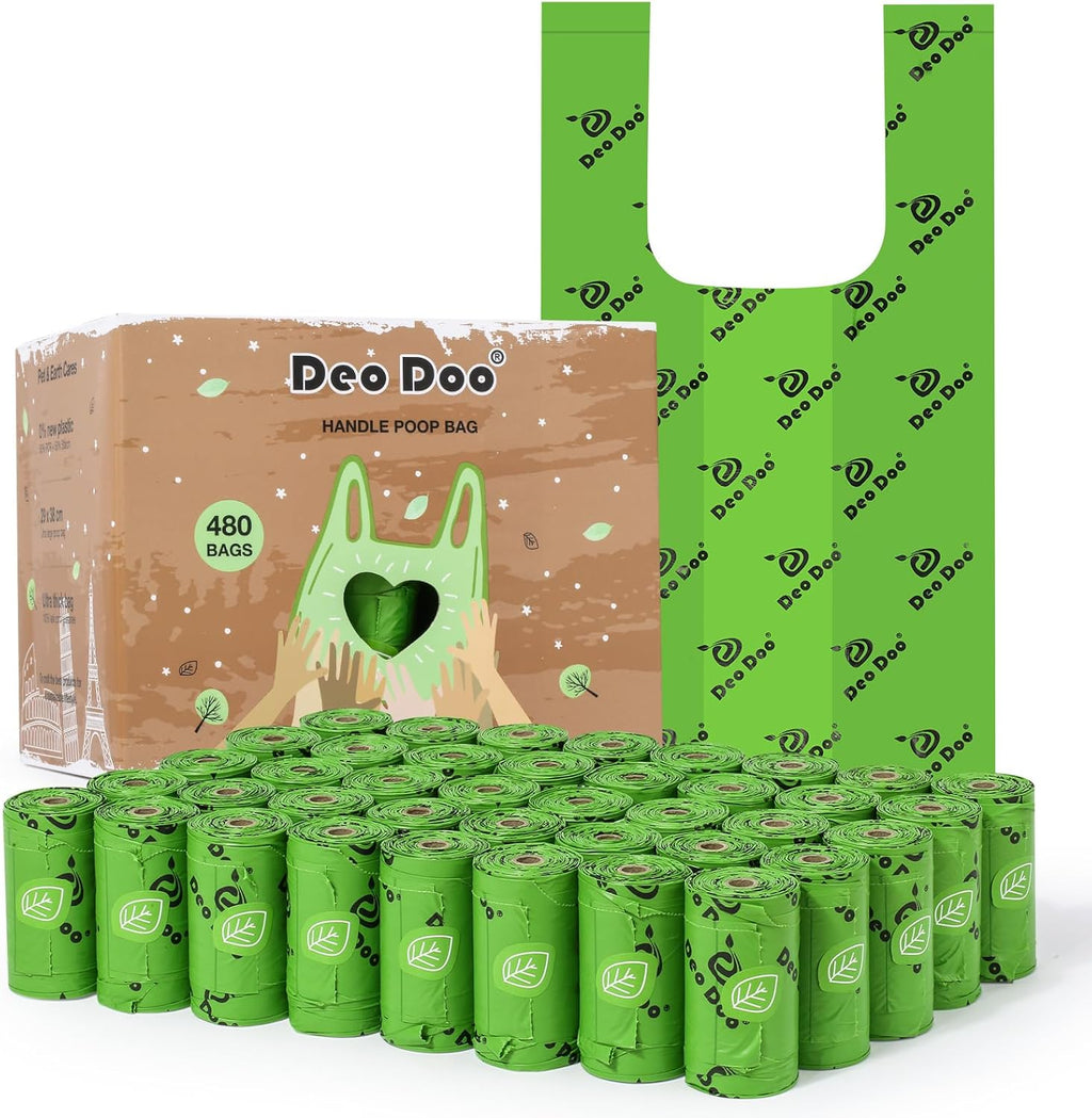 Dog Poop Bags with Handles Large Size 20 Rolls 240 Counts Big Sizes Leak Proof and Extra Thick Waste Bags Refill Rolls for Walking Medium Large Dogs Cats Litter Unscented - Image 9