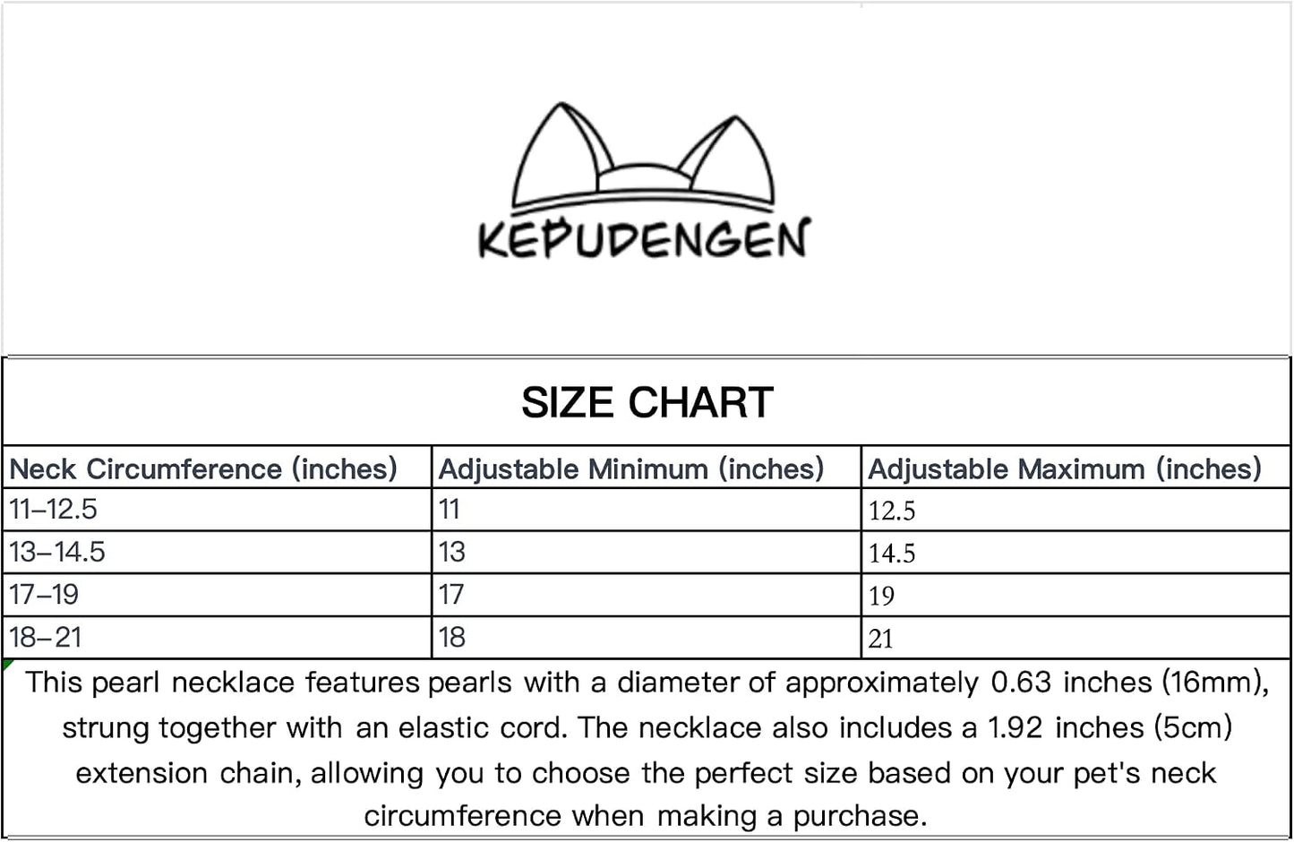 High quality faux pearl necklace for medium large dogs.
