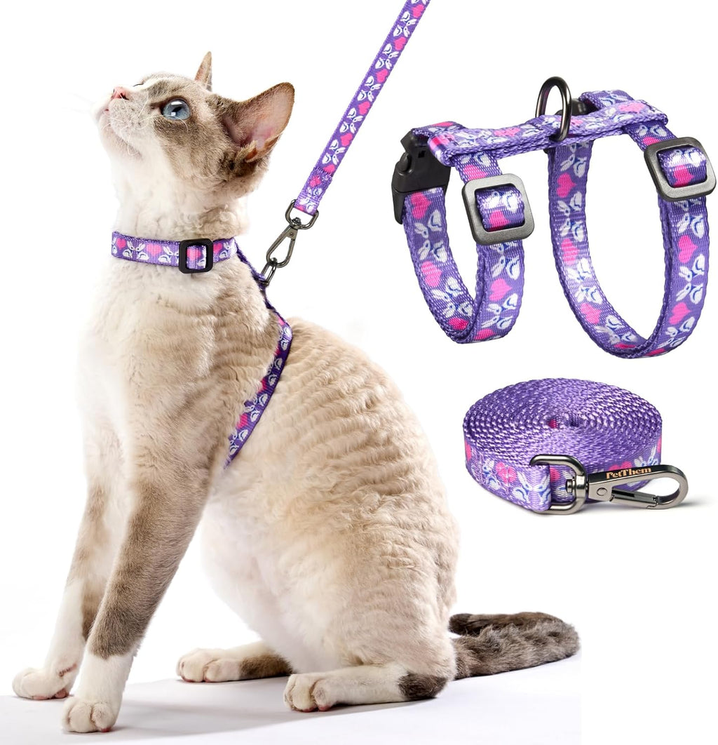 Cat Harness and Leash Set - Escape Proof Adjustable Cat Harness, Comfortable Soft Lightweight, Use Safe & Easy, Walking Travel Kitten Harness for Small Medium Large Cats (Hawaii Green) - Image 14