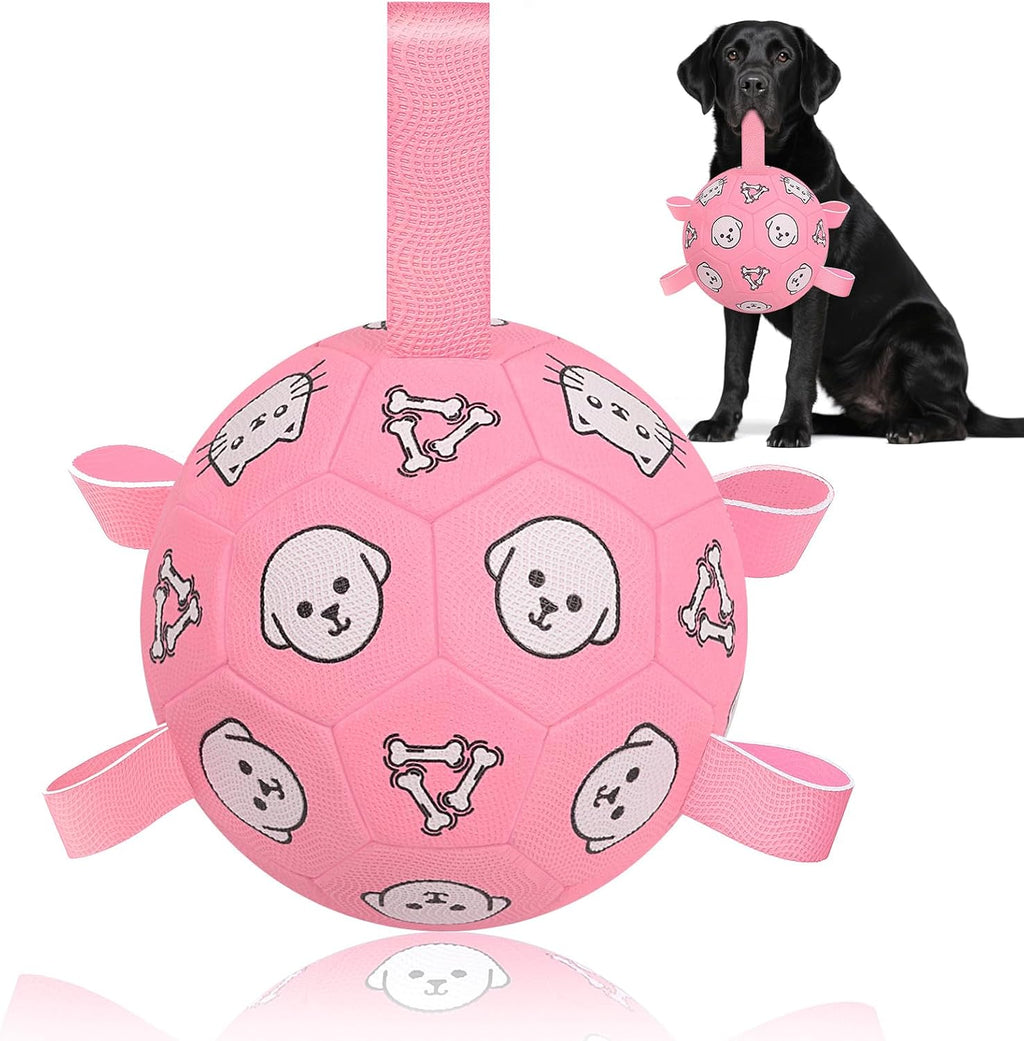 Dog Soccer Ball with Straps - Durable Jolly Ball for Dogs, Large Soccer Ball for Dogs, Dog Toys for Medium Dogs, for Pet Birthday, Outdoor Indoor Play Training Exercise - Image 13