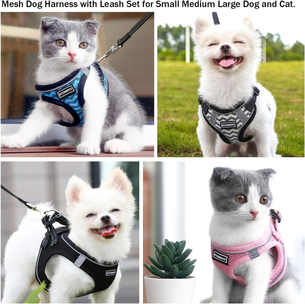 BOOMIBOO matching pink leash with comfortable padded handle grip detail